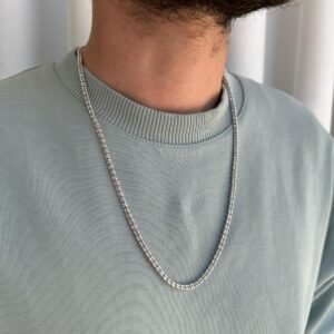 שרשרת אייס איטלקית 3 שורות LA NUNA