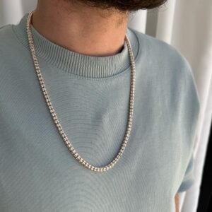 שרשרת אייס איטלקית 3 שורות LA NUNA